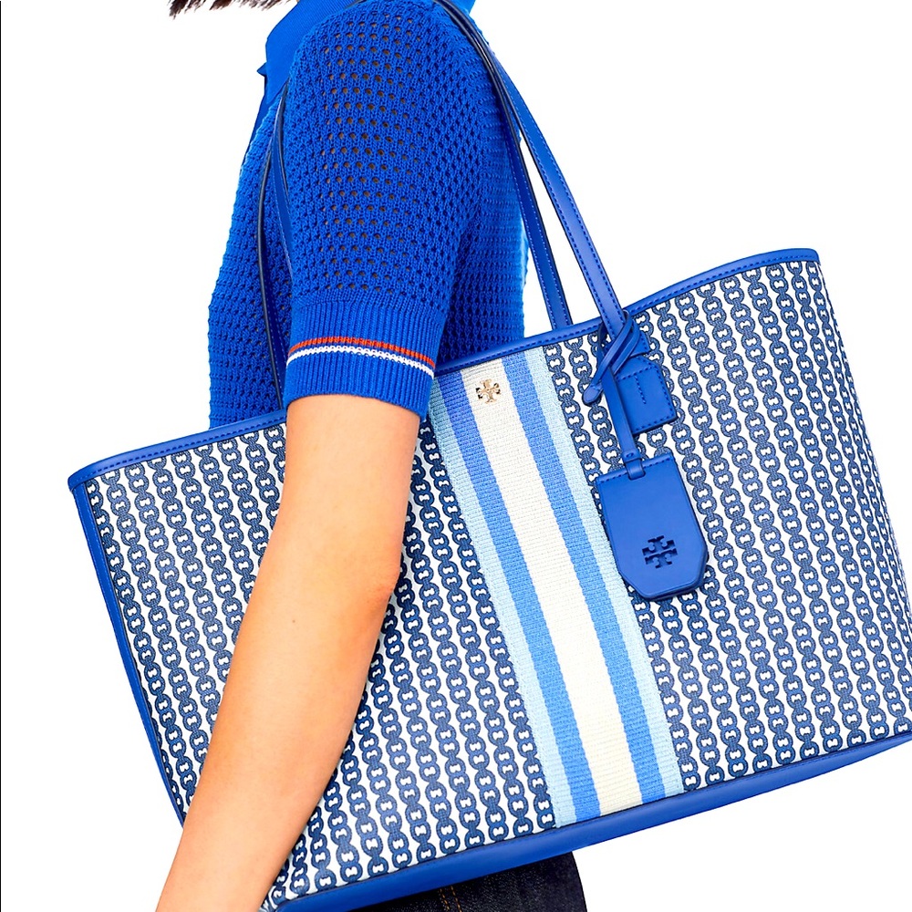 Brand New still in bag Tory Burch Blue Gemini tote